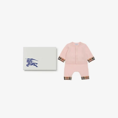 Cashmere Two-piece Baby Gift Set in Ice