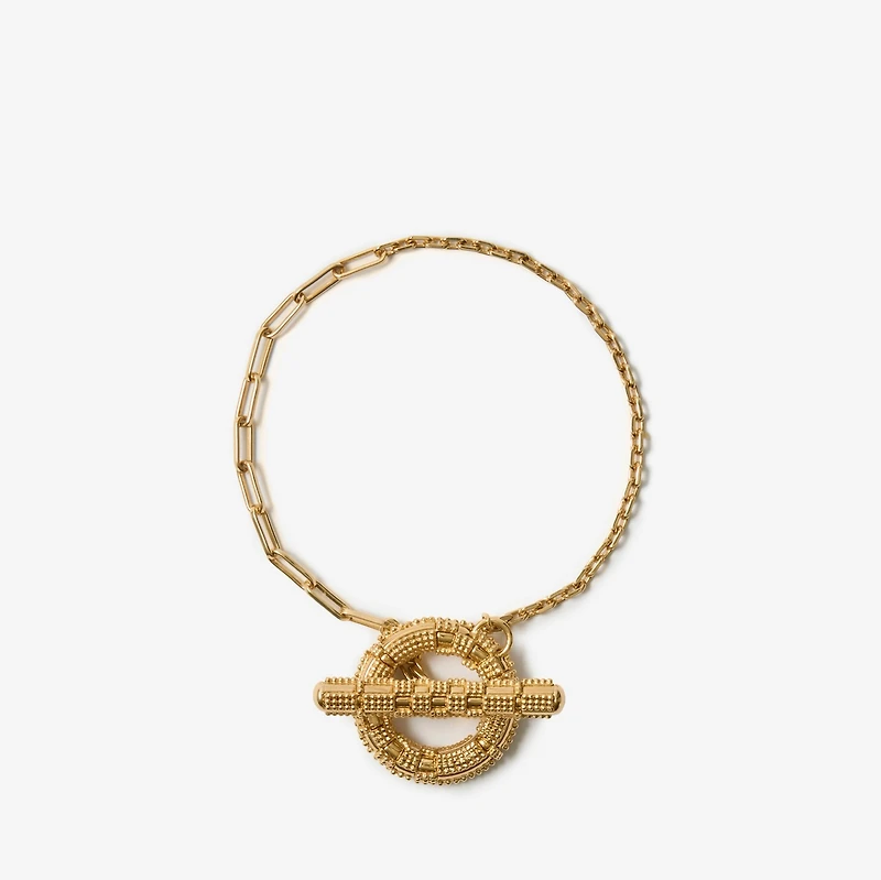 Check Granulation T-Bar Bracelet​ in Gold - Women | Burberry® Official