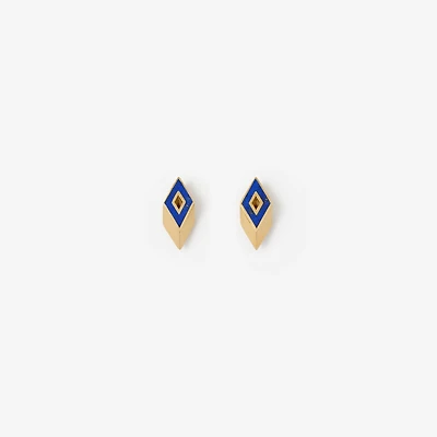 Lapis Hollow Stud Earrings in Gold/blue - Women | Burberry® Official