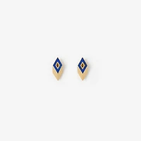 Lapis Hollow Stud Earrings in Gold/blue - Women | Burberry® Official