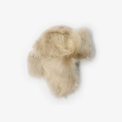 Shearling Trapper Hat in Linden brown - Men | Burberry® Official
