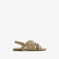 Check Sandals in Sand beige - Children | Burberry® Official