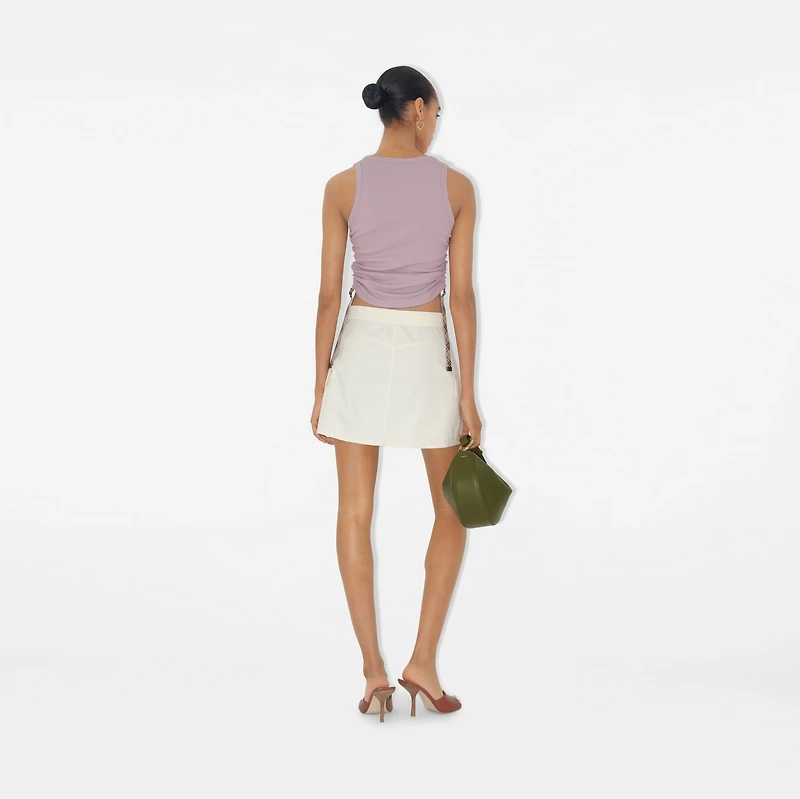 Festival Cotton Blend Tank Top in Wisteria - Women | Burberry® Official