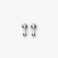 Engraved Check Cufflinks​ in Silver - Men | Burberry® Official