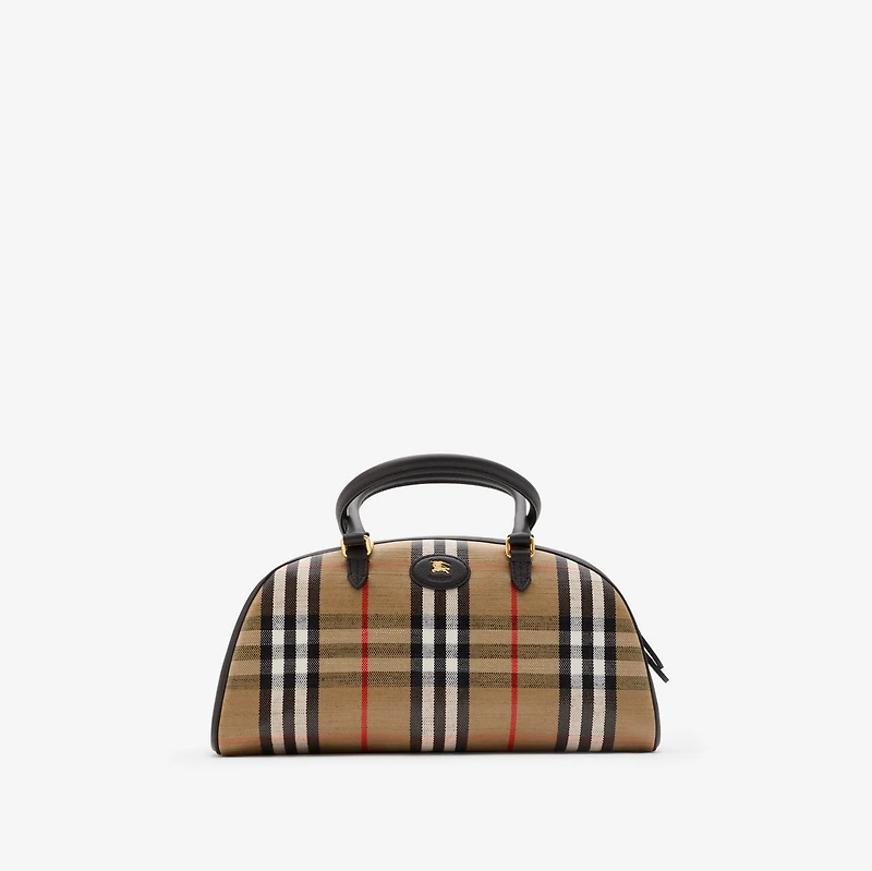Highlands Bowling Bag​ in Sand - Women, Cotton, Linen | Burberry® Official