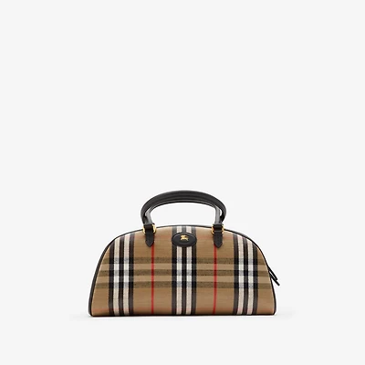 Highlands Bowling Bag​ in Sand - Women, Cotton, Linen | Burberry® Official