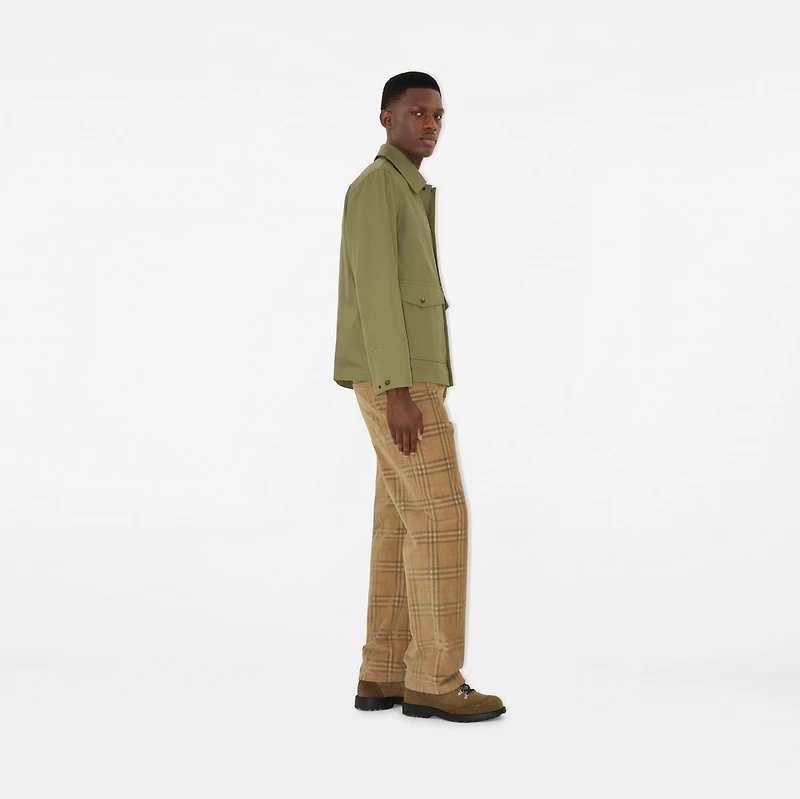 Fox Gabardine Jacket in Wreath green - Men | Burberry® Official