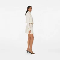 Cropped Cotton Jacket in Off white - Women | Burberry® Official