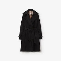 Mid-length Lightweight Kensington Trench Coat in Black - Women, Nylon | Burberry® Official