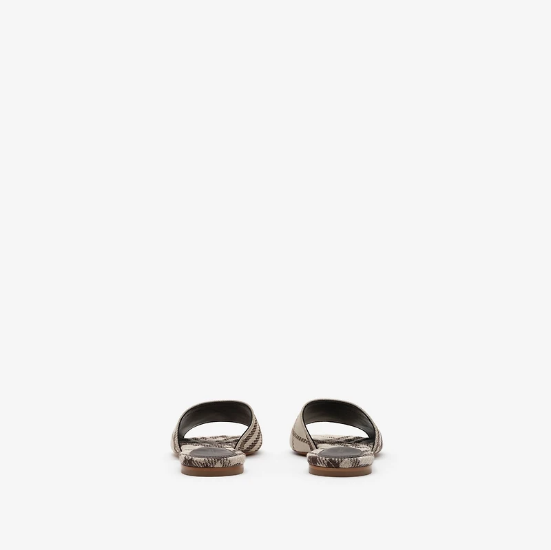 Check Sloane Slides​ in Light beige - Women | Burberry® Official