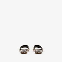 Check Sloane Slides​ in Light beige - Women | Burberry® Official