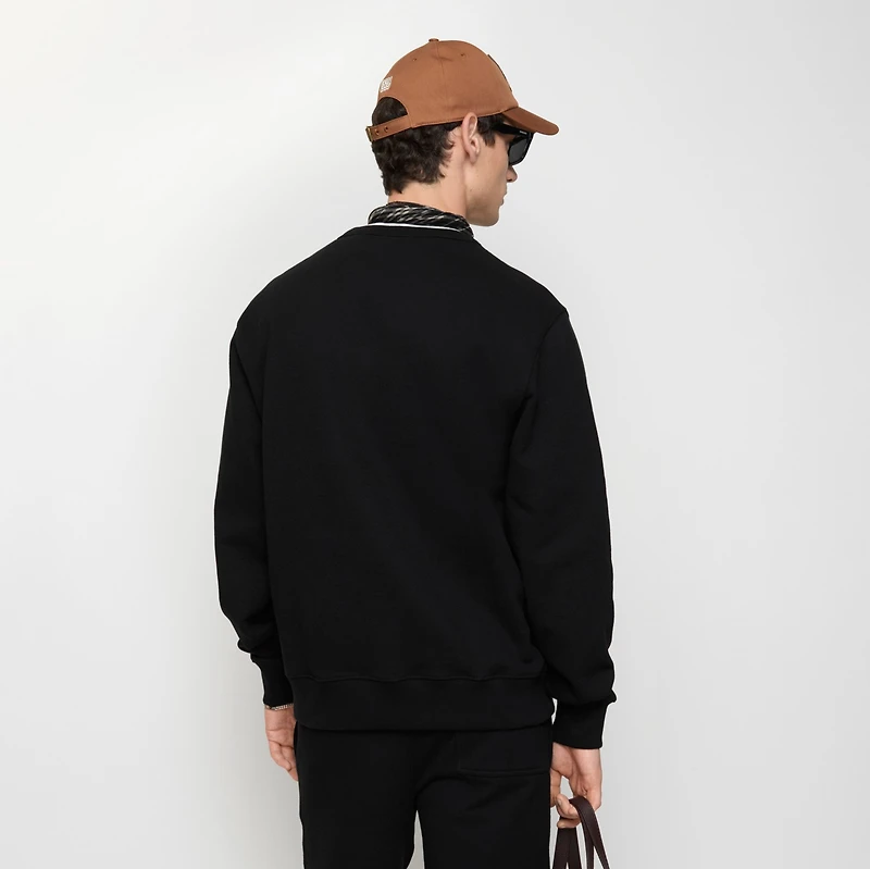 Logo Cotton Sweatshirt in Black - Men | Burberry® Official