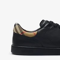 Leather Set Sneakers​ in Black/sand beige - Men | Burberry® Official