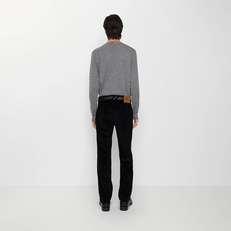 Corduroy Trousers in Black - Men | Burberry® Official