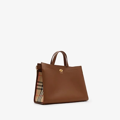 Cotswolds Check Tote in Hazel brown - Women
