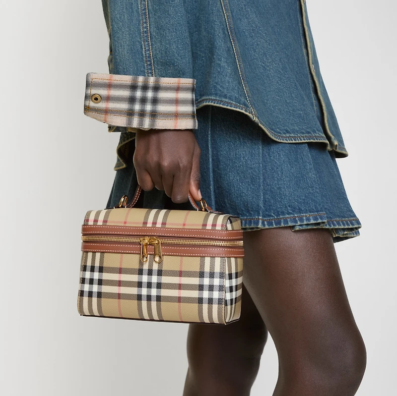 Check Vanity Bag​ in Archive beige/briar brown - Women | Burberry® Official