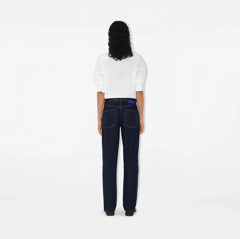 Regular Fit B Crest Cotton Shirt in Optic white - Women | Burberry® Official