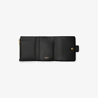 Rider Compact Wallet in Black - Women, Leather | Burberry® Official
