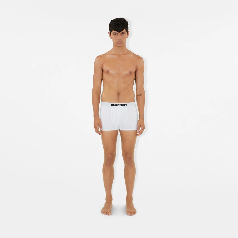 Cotton Boxer Shorts in White - Men | Burberry® Official