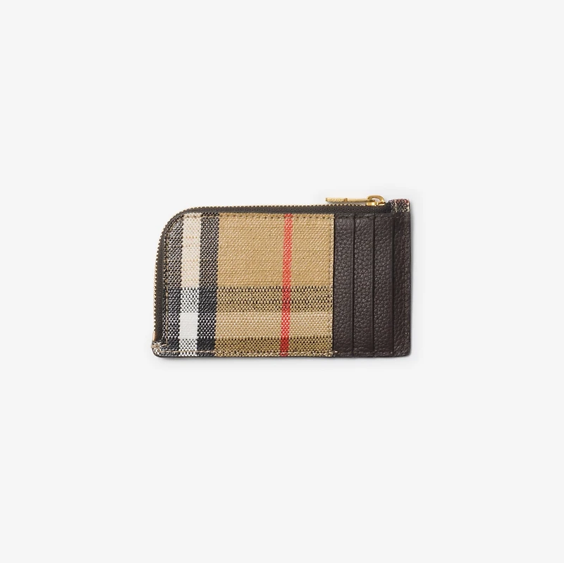 Highlands Zip Card Case in Sand - Women | Burberry® Official