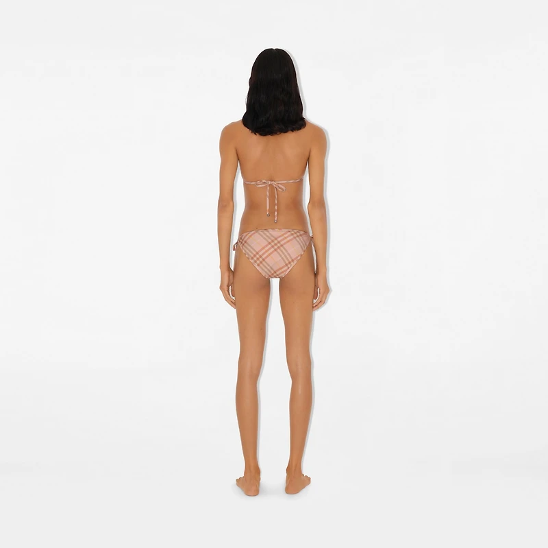 Check Bikini Briefs in Teacup - Women, Nylon | Burberry® Official