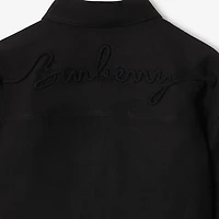 Linen Shirt in Black - Men | Burberry® Official