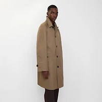 Long Reversible Herringbone Wool Car Coat in Clay brown - Men | Burberry® Official