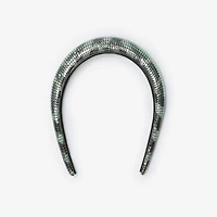 Check Mesh Headband in Gulf blue | Burberry® Official