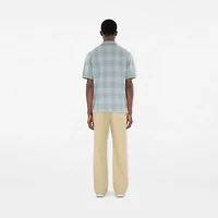 Check Cotton Polo Shirt in Fog blue - Men | Burberry® Official