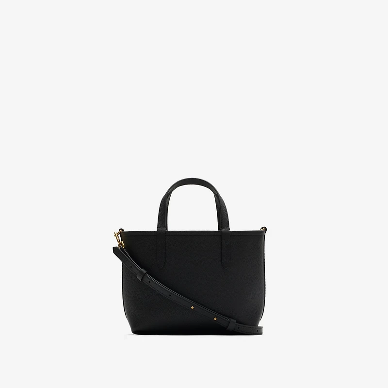 Mini Reversible Bloomsbury Tote​ in Black/calico beige - Women | Burberry® Official