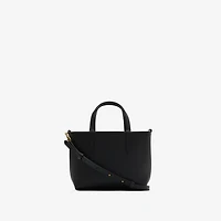 Mini Reversible Bloomsbury Tote​ in Black/calico beige - Women | Burberry® Official