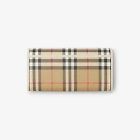 Check Continental Wallet in Archive beige/soap beige - Women, Technical, Cotton | Burberry® Official