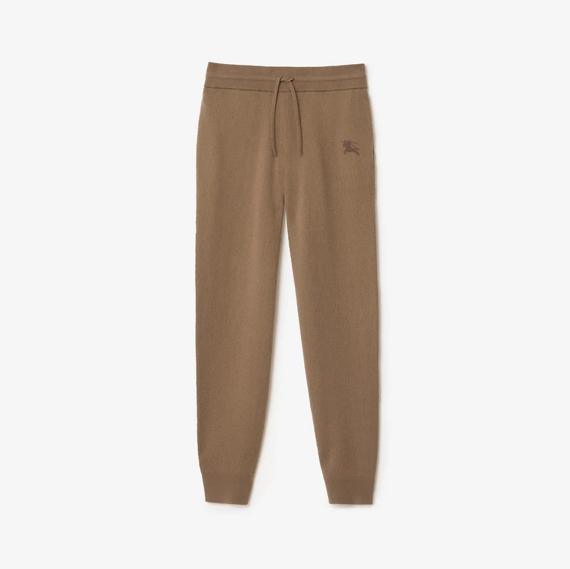 Wool Blend Track Pants in Camel - Women, Cashmere | Burberry® Official