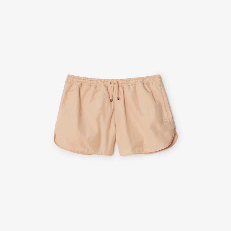Nylon Cotton Shorts in Teacup - Women | Burberry® Official