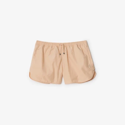 Nylon Cotton Shorts in Teacup - Women | Burberry® Official