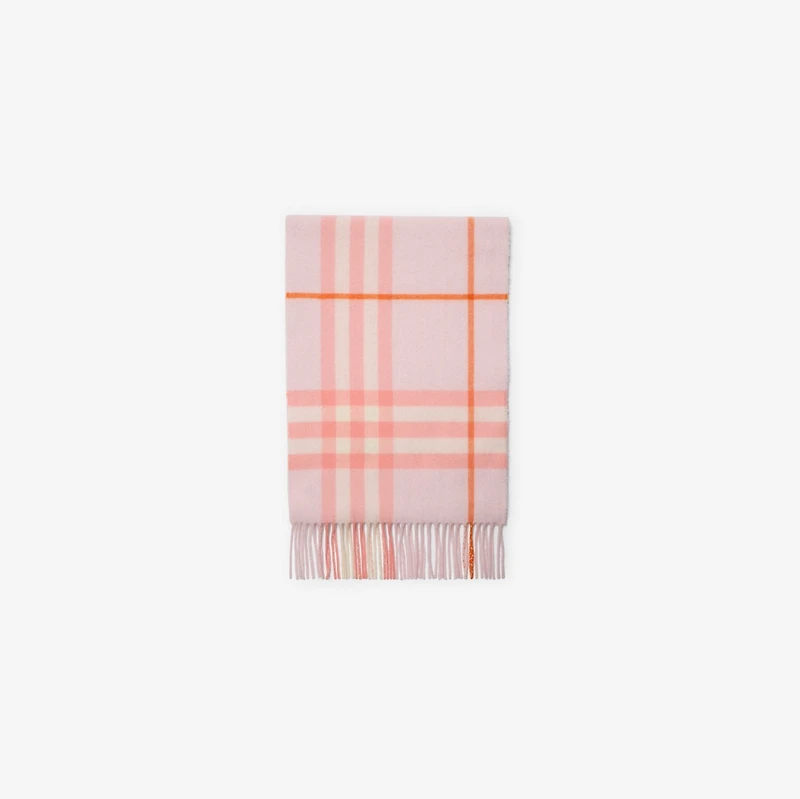 Check Cashmere Scarf in Sugar | Burberry® Official