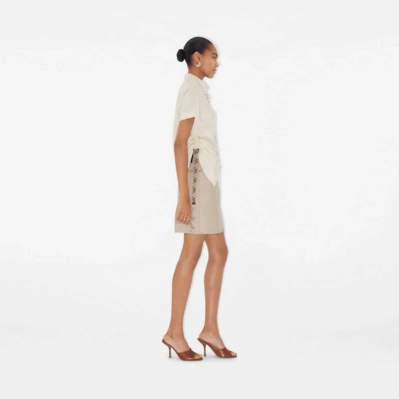 Slim Fit Striped Silk Shirt in Clam - Women | Burberry® Official
