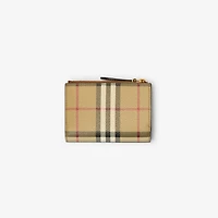 Small Check Bifold Wallet in Archive beige - Women | Burberry® Official