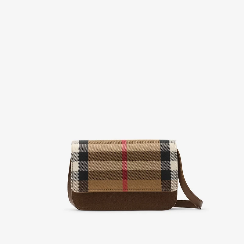 Check Crossbody Bag in Earth - Women | Burberry® Official