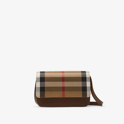 Check Crossbody Bag in Earth - Women | Burberry® Official