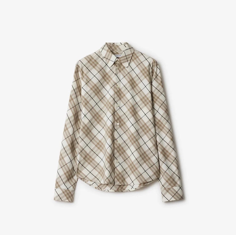 Regular Fit Check Cotton Shirt - Men | Burberry® Official