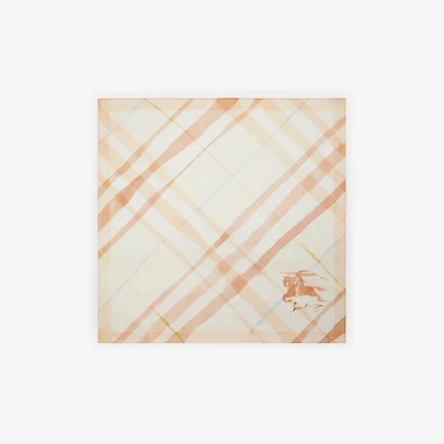 Watercolour Check Silk Scarf in Shell | Burberry® Official