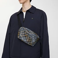 Small Check Belt Bag in Wave blue - Men, Technical | Burberry® Official