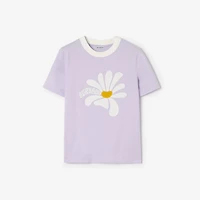 Daisy Cotton T-shirt in Clematis purple - Women | Burberry® Official