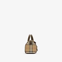 Mini Check Bowling Bag in Military - Women | Burberry® Official