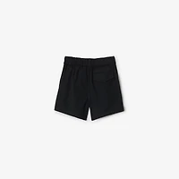 Cotton Shorts in Black | Burberry® Official