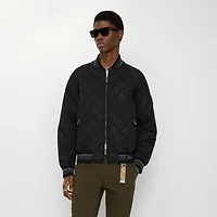 Micro Check-stitch Rakewood Bomber Jacket in Black - Men | Burberry® Official