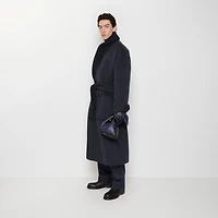 Wool Mohair Blend Coat in Night melange - Men | Burberry® Official
