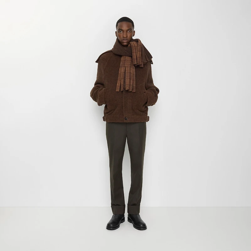 Wool Tailored Trousers in Soot brown - Men | Burberry® Official