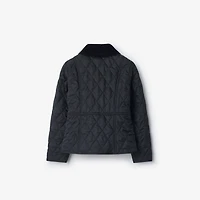 Quilted Barn Jacket in Navy | Burberry® Official